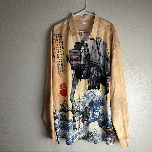 Shop Hoo Vintage Button Up Long Sleeve Robot Animal Shirt Size 4XL - Picture 1 of 9